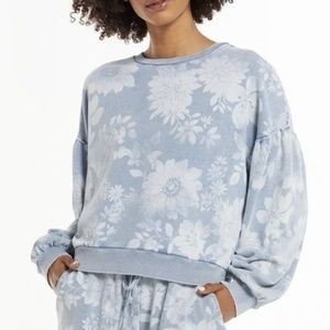 Z SUPPLY Claire Floral Sweatshirt Size Large
